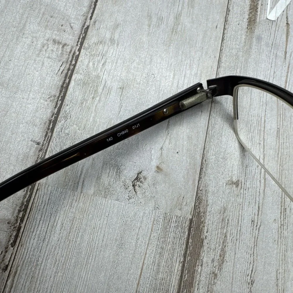 Chesterfield CH840 52-18-140 Gun Metal Brown Tortoise Flex Hinge Eyeglass Frames